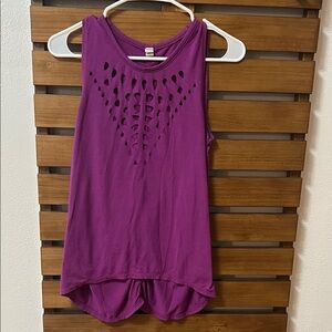 Glyder Purple Sleeveless Work out Tank XS
